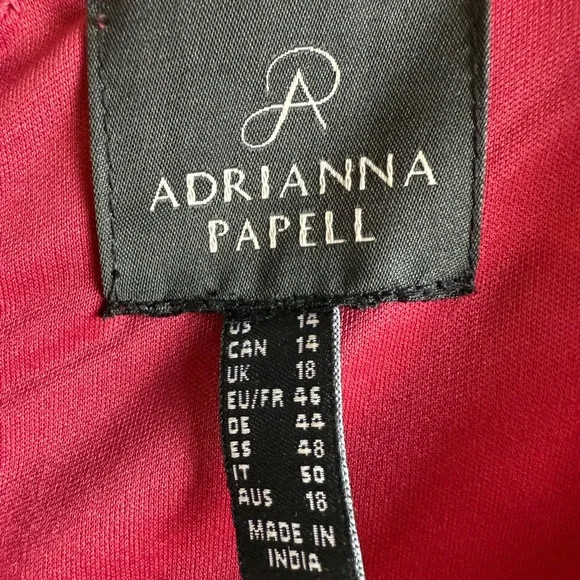 Adrianna Papell Red Sequin Embellished Gown - Picture 6 of 10